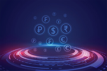 global digital moony transfer holographic background in set