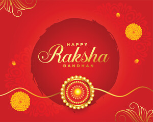 traditional raksha bandhan wishes background with flower design