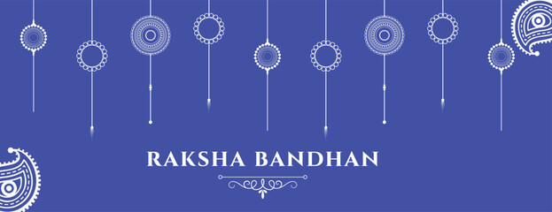 traditional raksha bandhan greeting banner design
