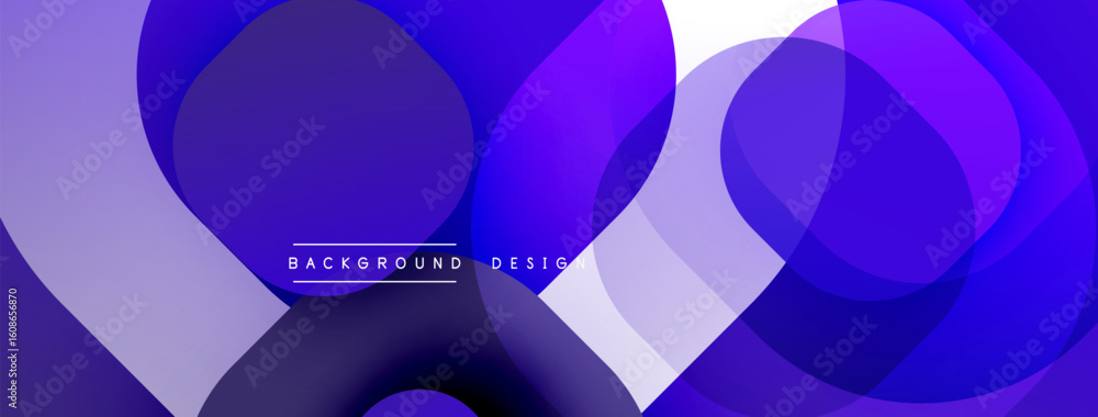 Poster abstract purple waves, fluid shapes overlap. modern design, vibrant colors create dynamic visual eff