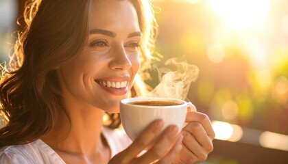 Woman enjoying coffee outdoors (1)