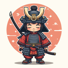 Cute Samurai Japan design very cool