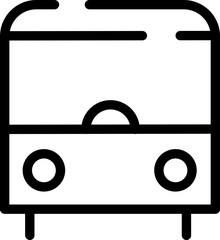 Minimalistic Modern Rounded Outline Bus Icon