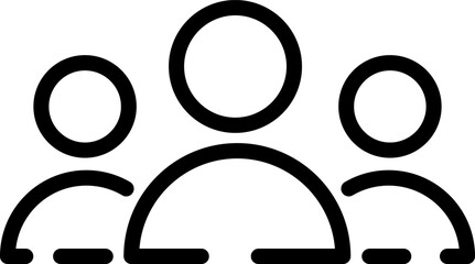 Minimalistic Modern Rounded Outline Group Icon
