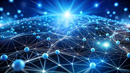 Abstract Network Structure with Light Effects