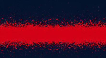 Abstract digital art with red and dark blue splatter effect