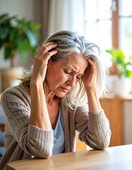 Woman experiencing distress