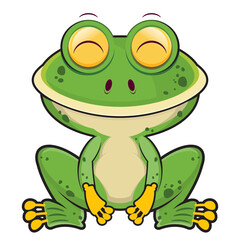 frog smile face cartoon cute