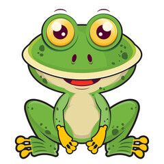 frog smile face cartoon cute
