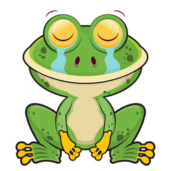 frog crying face cartoon cute