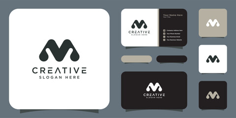 initials letter M abstract logo vector design