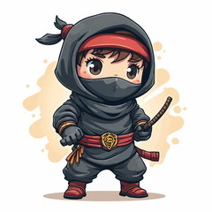 Cute Ninja Japan Character Design