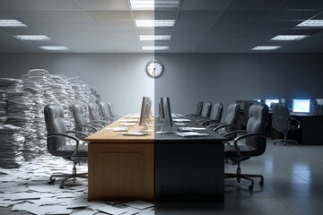 Dual office realities: traditional paper versus modern digital. Sustainability goals. Why companies are embracing digital alternatives to cut paper use. Digital solutions. Eco alternatives.