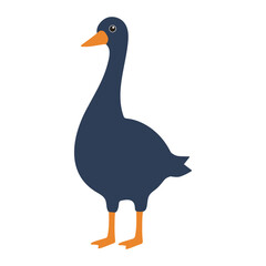 Cute Duck Illustration Flat Design