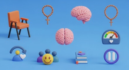 Collection of icons represents diverse human experiences and concepts