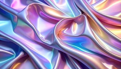 Obraz premium Abstract iridescent fabric folds (3)