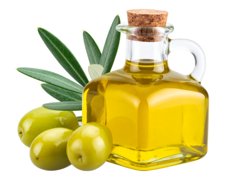 Olive oil isolated on transparent background