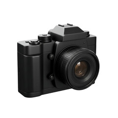 Fototapeta premium Modern Black Digital Camera with Lens.