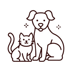 Dog And Cat Simple Icon