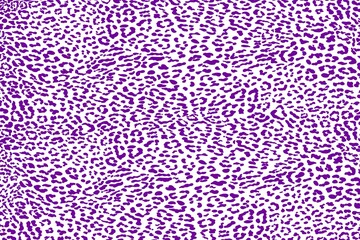 Purple leopard print pattern with vibrant colors and bold design. Purple texture wildlife design on white background. Animal skin, leather, fur, feather, texture, bold. Purple color © Wulandari