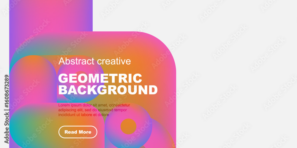 Poster vibrant abstract shapes, text overlay, black background. modern design elements create dynamic visua