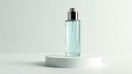 Realistic Cosmetic Bottle Mockup on Clean Background for Product Branding

