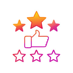 Obraz premium Review Rating Simple Vector Icon Illustration 