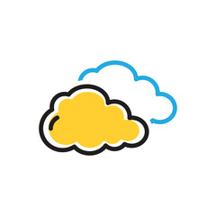 Multi color icon for cloud