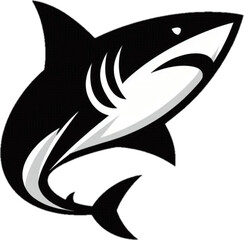 Obraz premium minimalist illustration of a shark