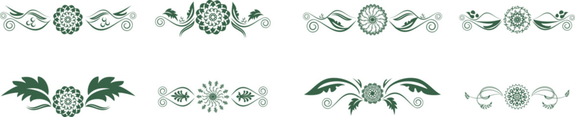 Celtic tribal knotworks set. Collection of tattoo designs ornaments and silhouettes and bundle set.