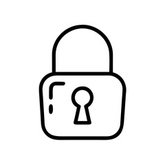 lock icon on metal internet button