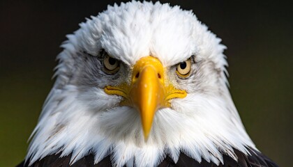 Obraz premium Majestic Bald Eagle Portrait: A Close-Up View of American Symbol