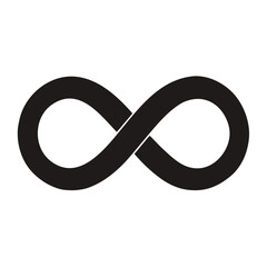 infinity symbol on white background