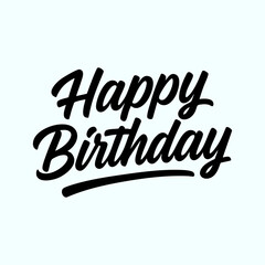 Obraz premium Happy Birthday Calligraphy Script Vector
