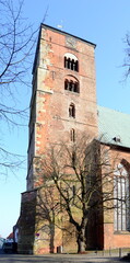 Historical Cathedral in the Old Town of Verden at the River Aller, Lower Saxony