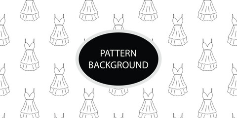 Outline dress pattern background. Hand drawn minimal abstract organic shapes pattern. Collage contemporary print. Fashionable template for design