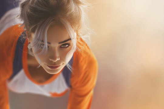 dynamic portrait of athlete performing double minitramp acrobatic trick emphasizing their facial expression