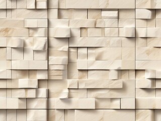 3D Textured Sandstone Wall Tiles - Seamless Architectural Pattern

