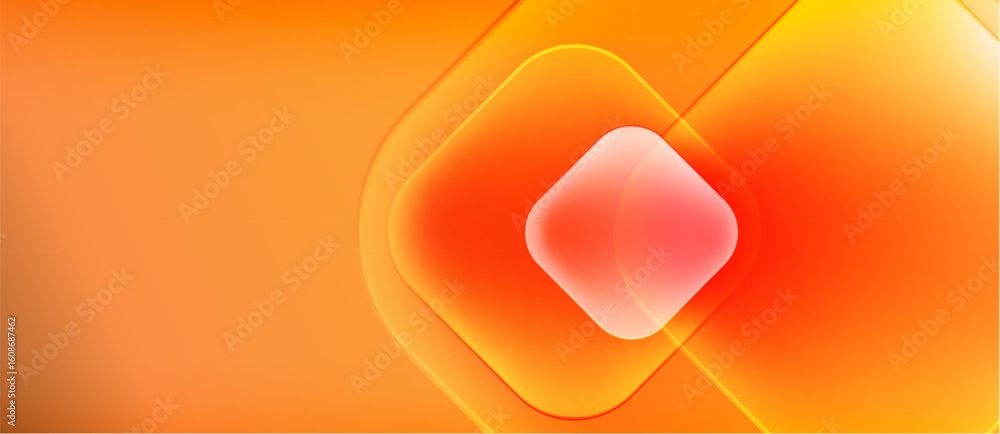 Aufkleber abstract orange background. concentric squares radiate from center. gradient effect creates depth, w