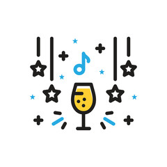 Multi color icon for club