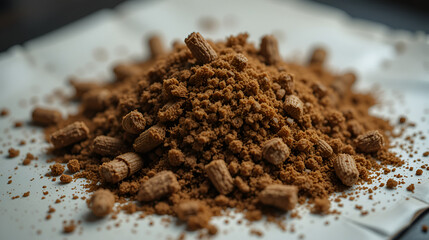 A stash of brown heroin concept image.