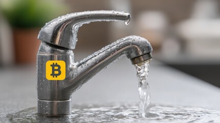 Abstract visualization of market depth concept with complex patterns behind price indicators representing financial analysis