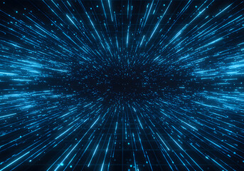 Fototapeta premium Futuristic Blue Digital Technology Background