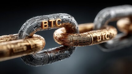 Chain with letter d overlay illustrating on-chain data surge concept in cryptocurrency market dynamics and connections