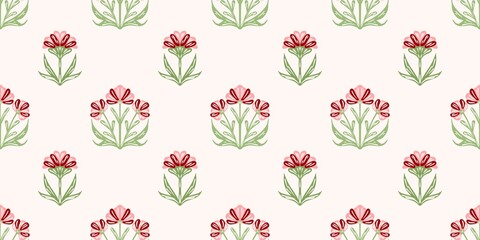 Seamless watercolour and unique floral pattern background for covers, notes, banner. Soft backgrounds colour. Watercolour art work. Flower stalk. Colourful flower.