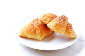 Croissants isolated on white background
