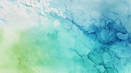 Artistic background featuring a soft watercolor wash in soothing blues and greens, organic texture and gradient