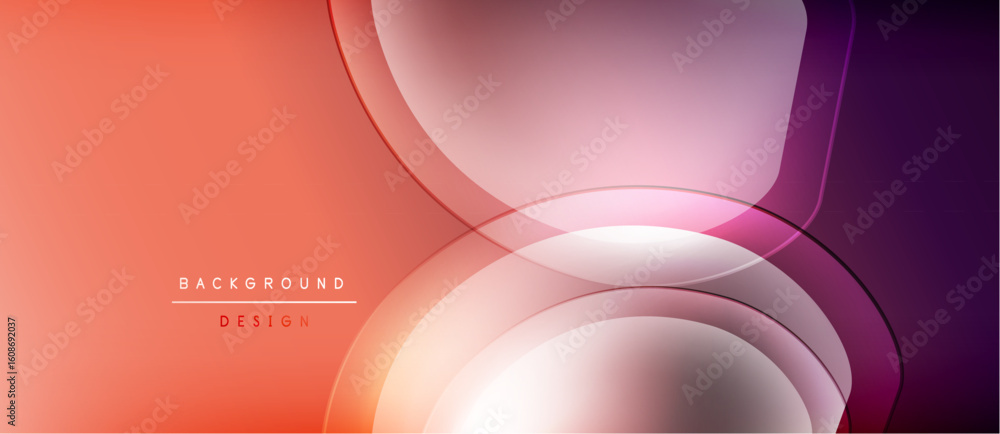 Aufkleber abstract flowing shapes, warm colors blend. modern design, gradient effect creates depth, smooth tra