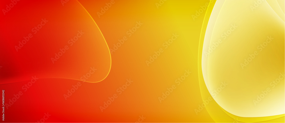 Poster abstract background features smooth curves, vibrant colors. red transitions through orange, yellow c
