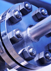 The flanged connection of pipeline